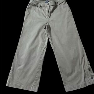 Chico's Beige Wide-Leg Chinos